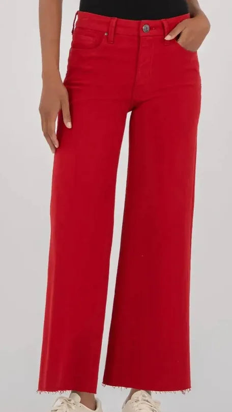 Kut - Meg High Rise Wide Leg in Ruby Red