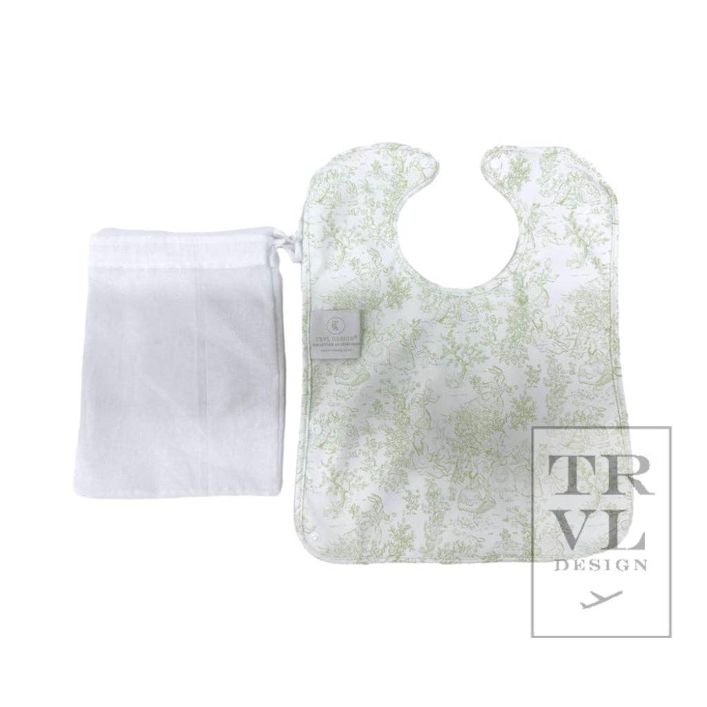 Best Bib - Bunny Toile Green
