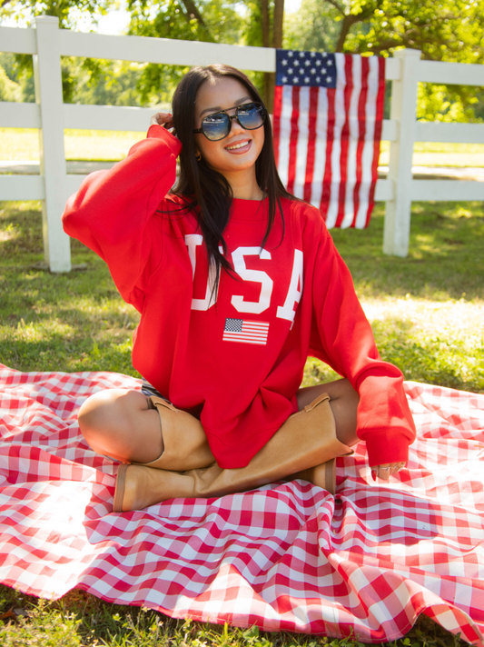 USA FLAG MOCKNECK