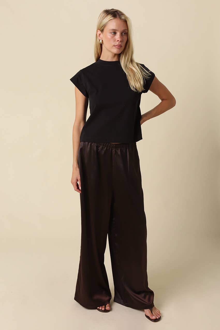 Valerie Cap Sleeve Crop Tee