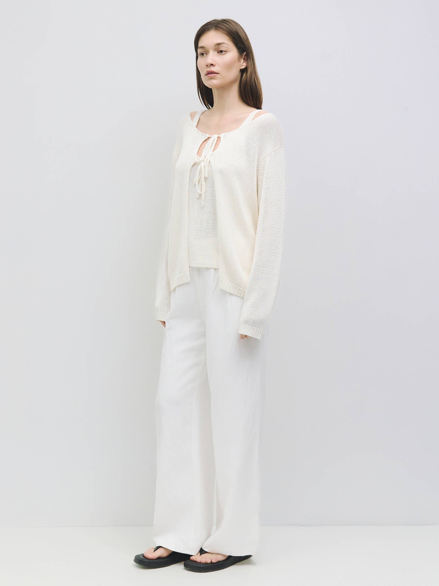 The Anais Cardigan | Front Tie Relaxed Cardigan