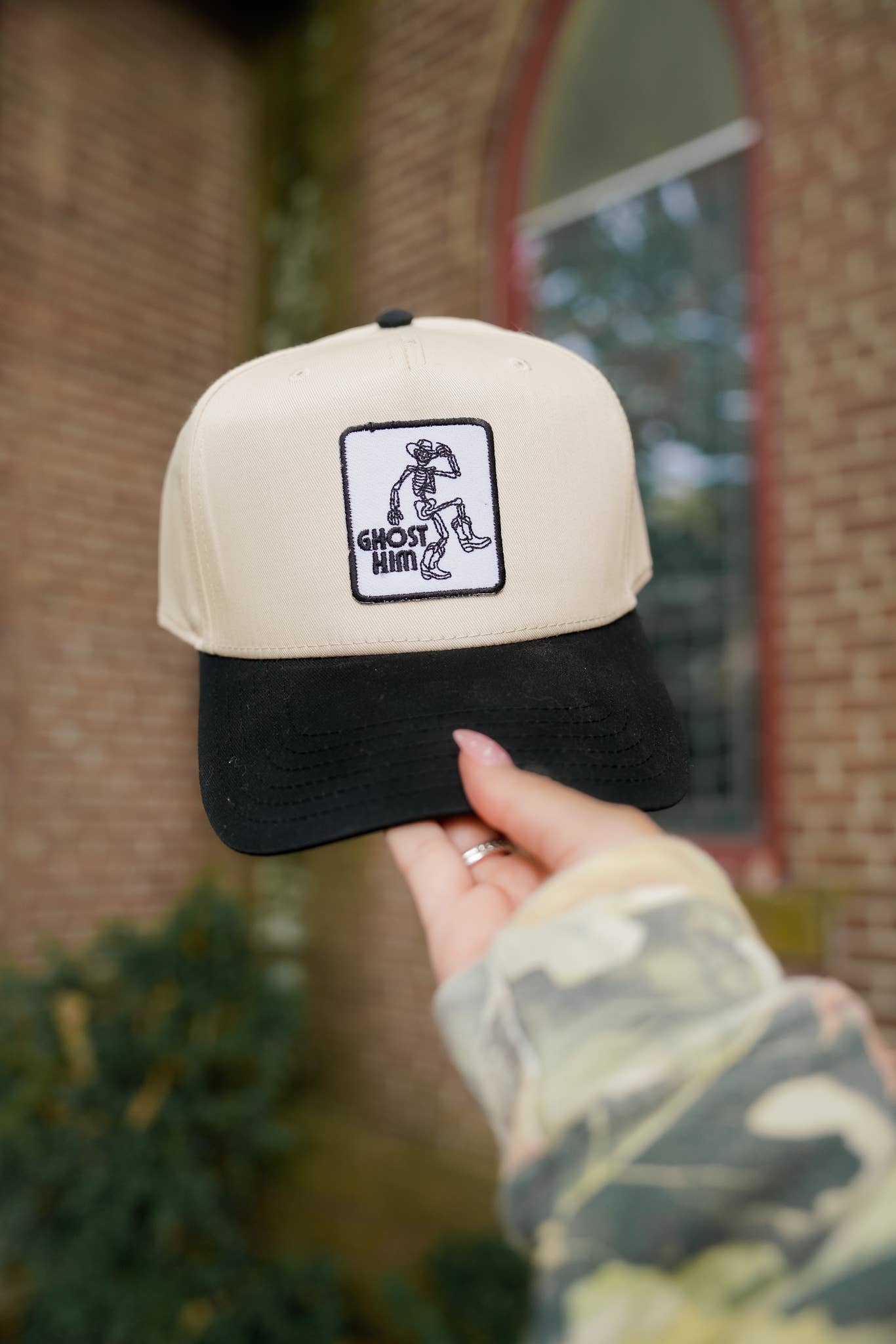 Ghost Him - Black Vintage Trucker Hat