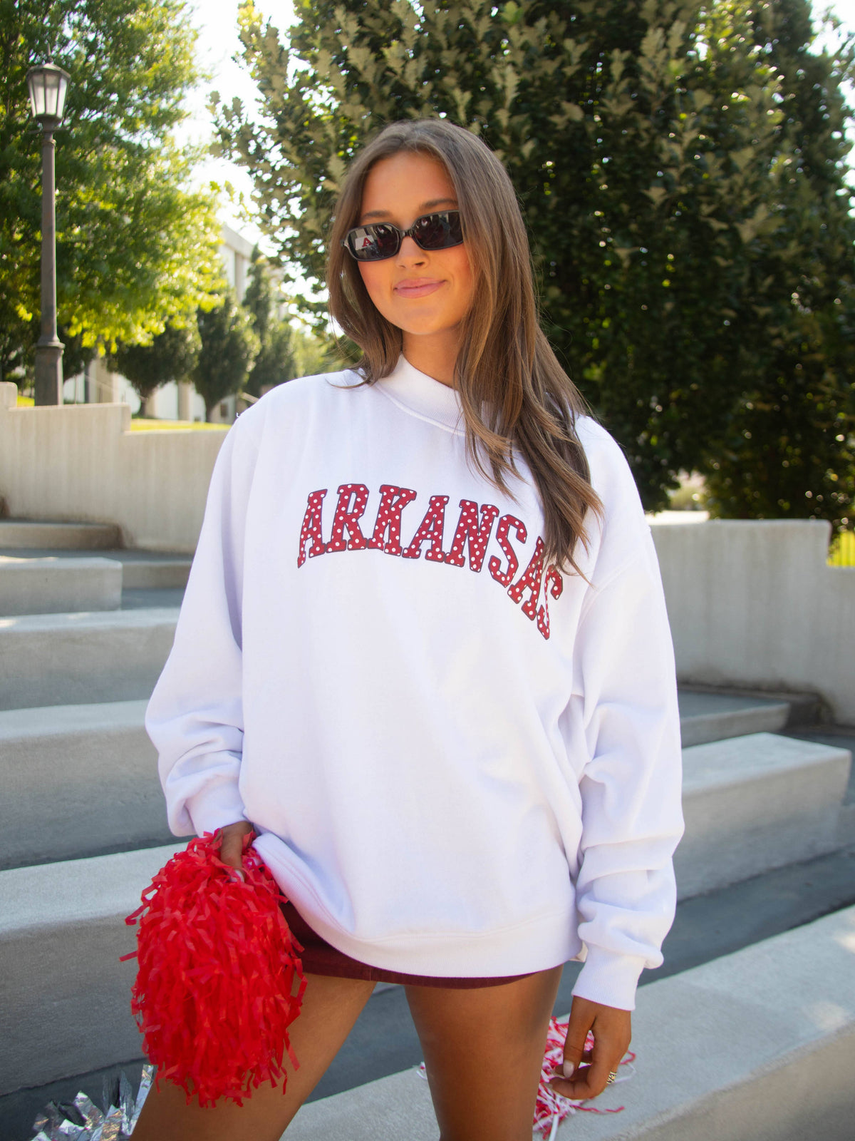 ARKANSAS POLKA DOT MOCKNECK