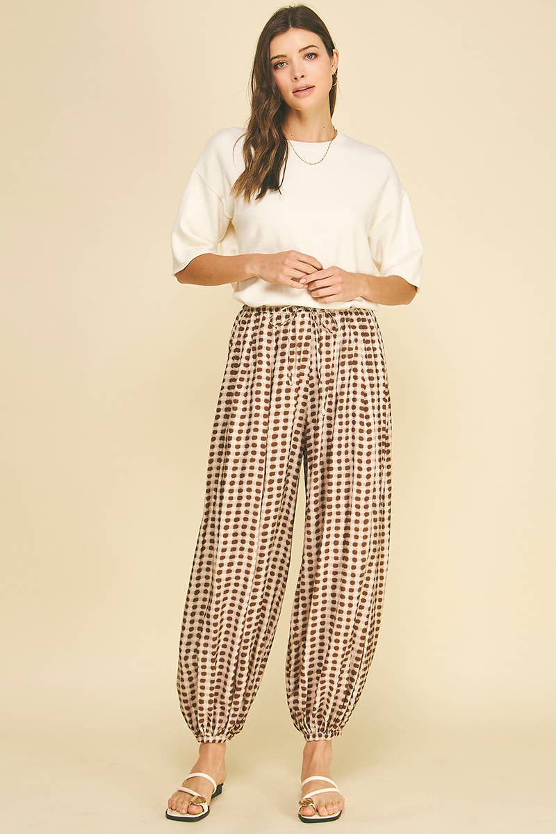 GEO DOT PRINT HAREM PANT