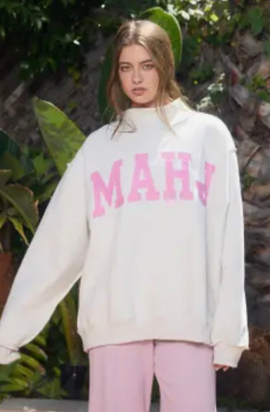 Mahj/Bam reversibleAppliqué Sweatshirt
