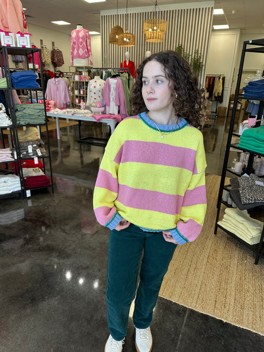 Roxanne Sweater Top - pink