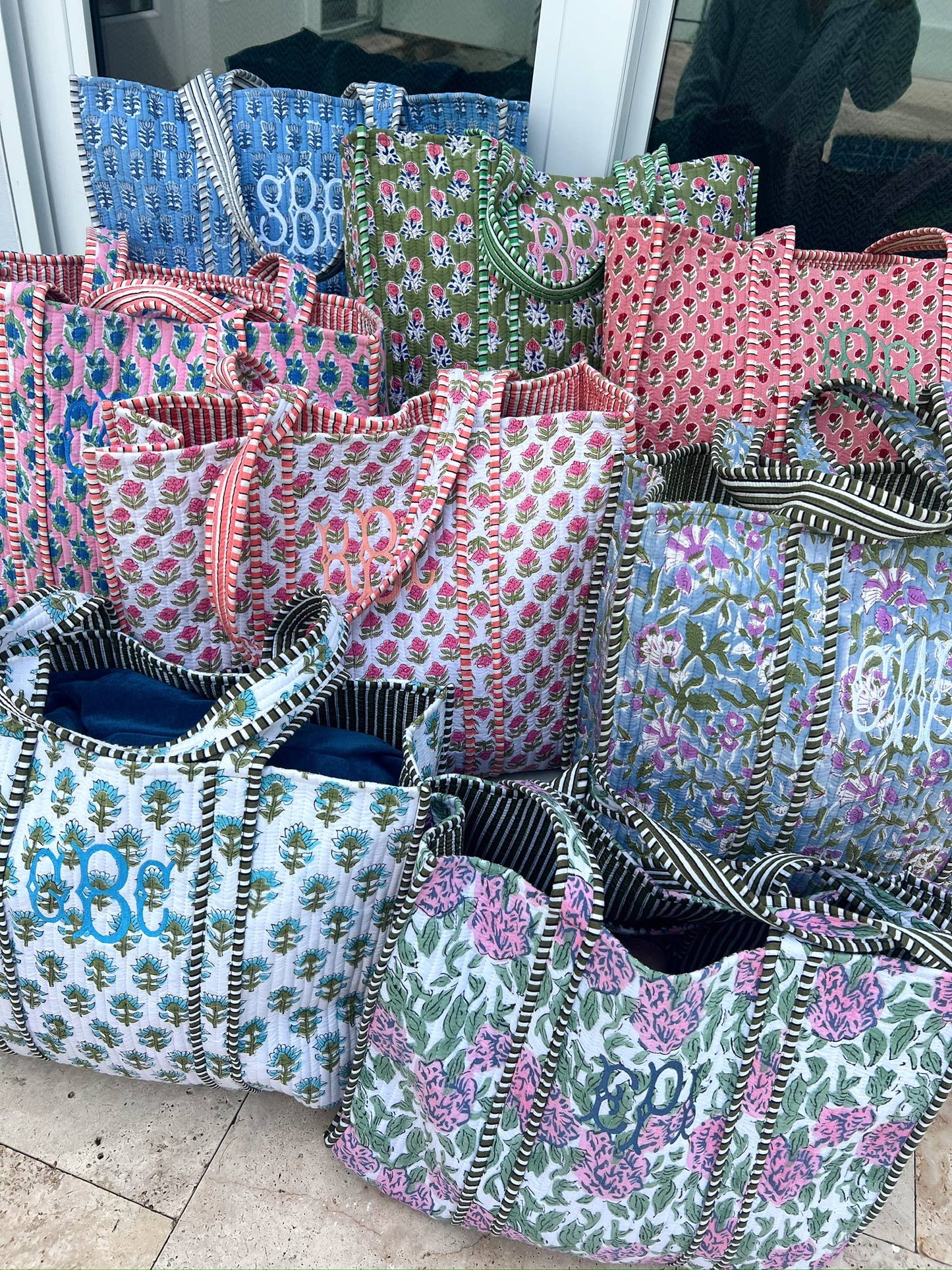 Quilted Block - Print Tote Bag