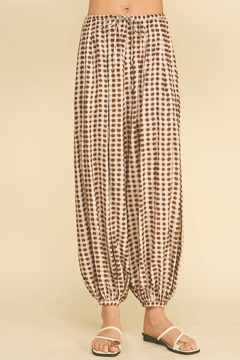 GEO DOT PRINT HAREM PANT