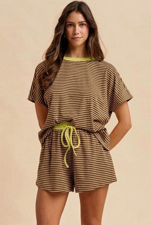 Mocha/Gold short set