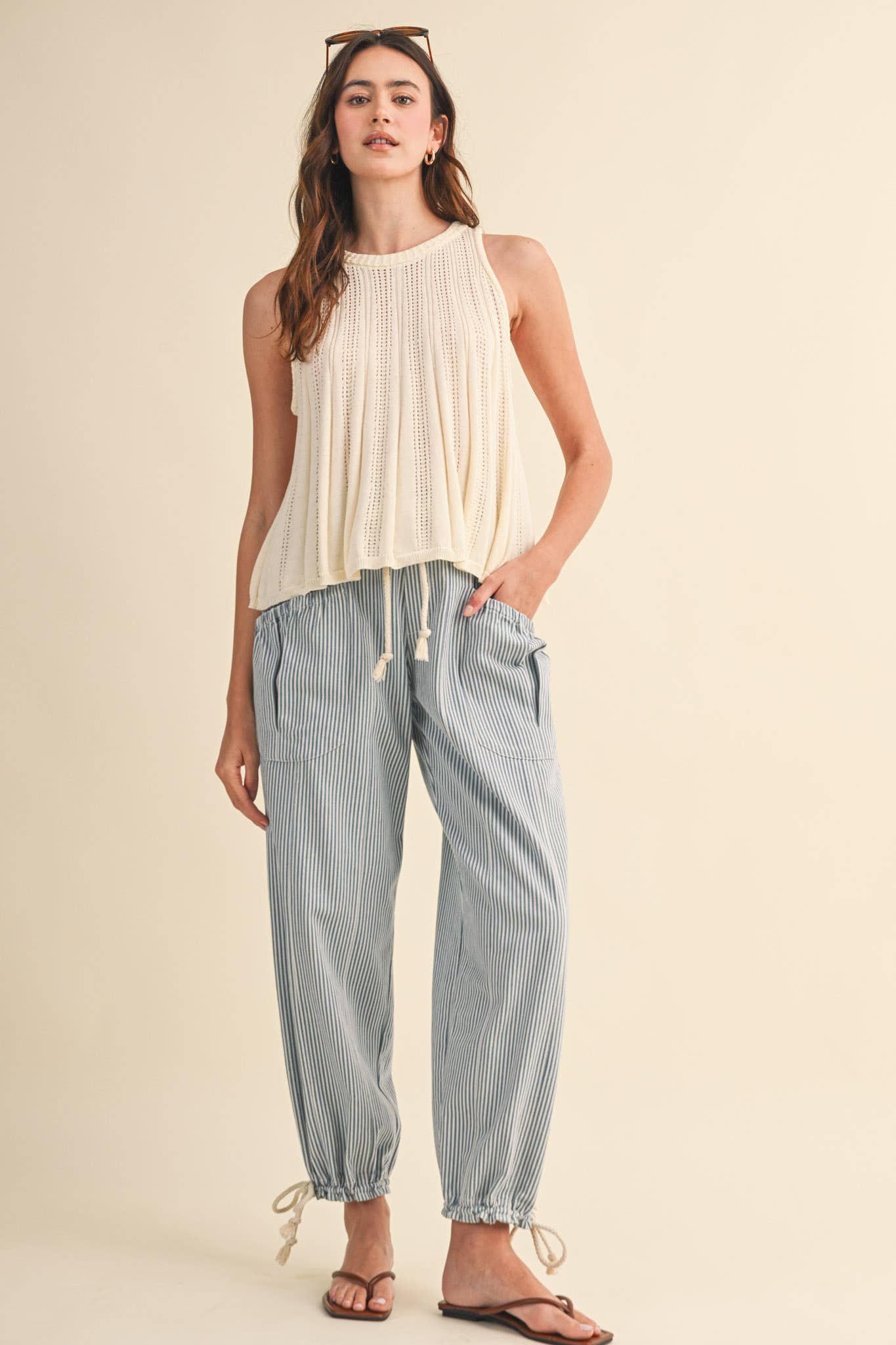 STRIPED PARACHUTE PANTS