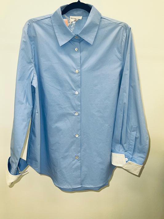 BY Colorblock Cuff Button Up