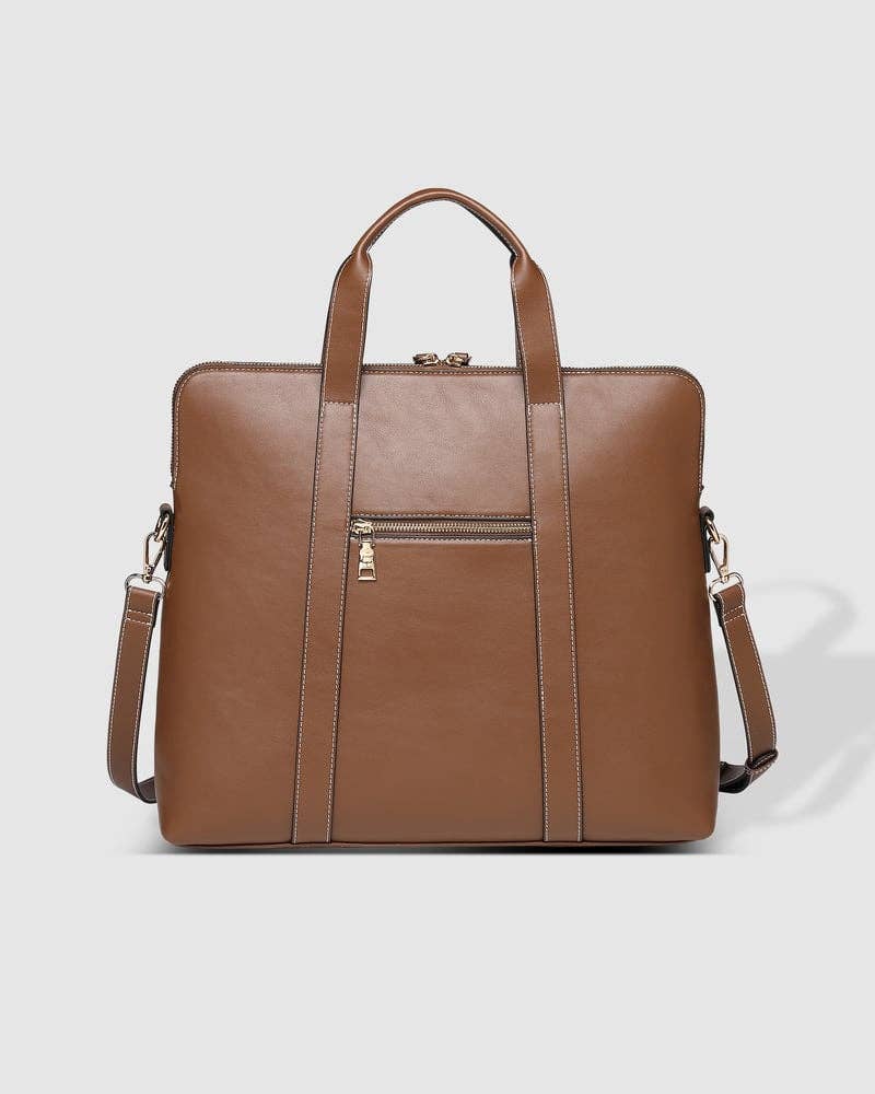 Rhodes Contrast Trim Laptop Bag - Cocoa
