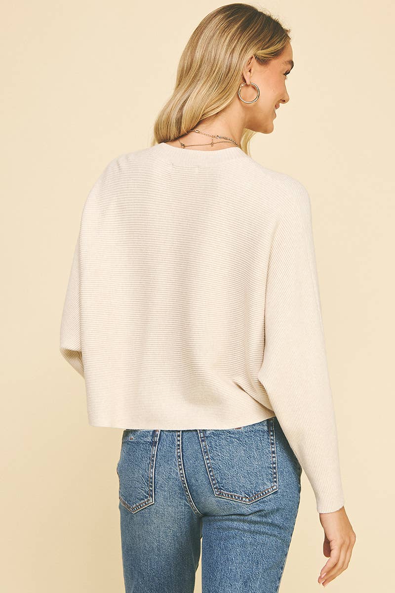 DOLMAN SLEEVES SWEATER TOP