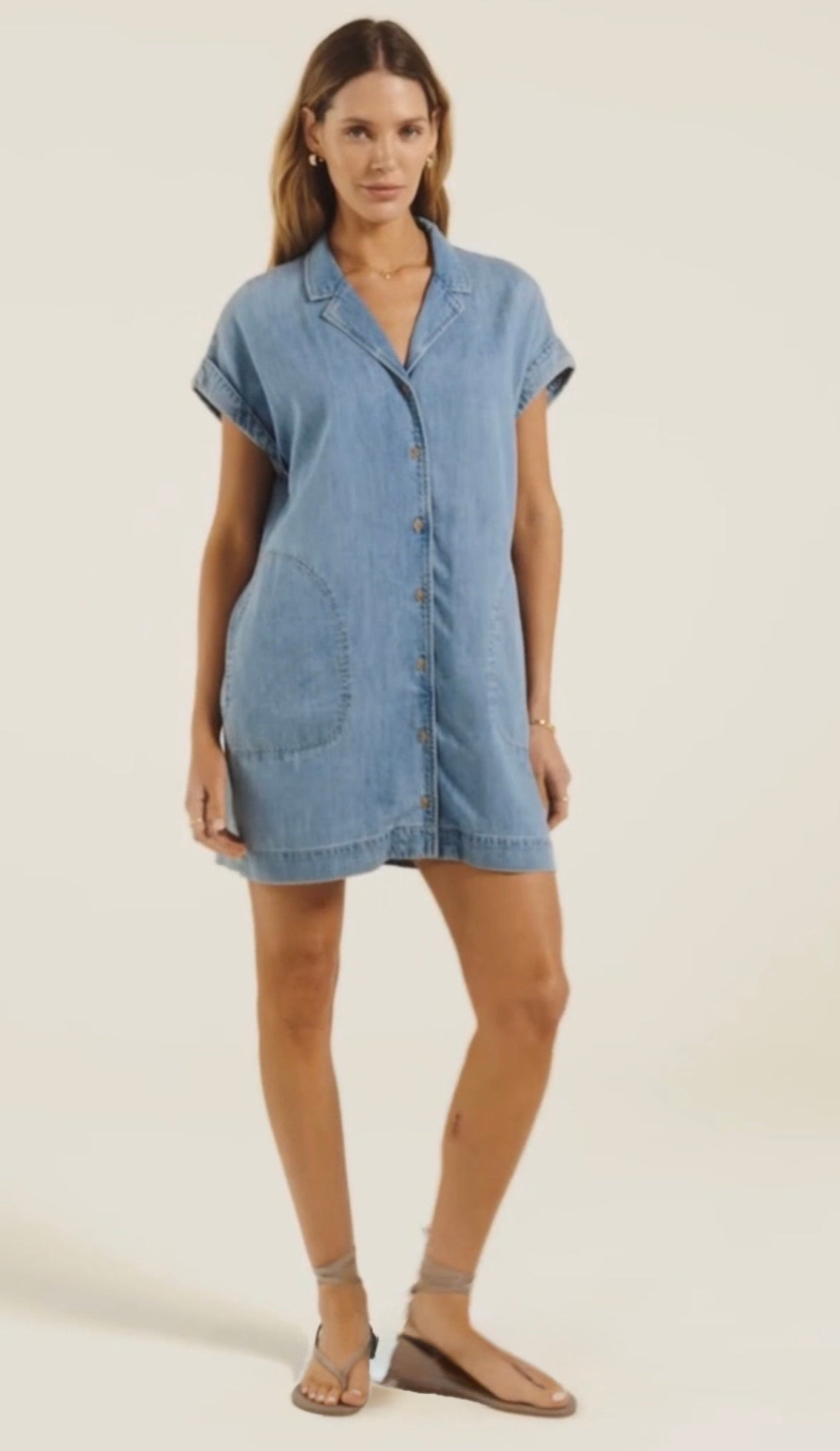 Napa Denim Mini Dress Shoreline - Z Supply