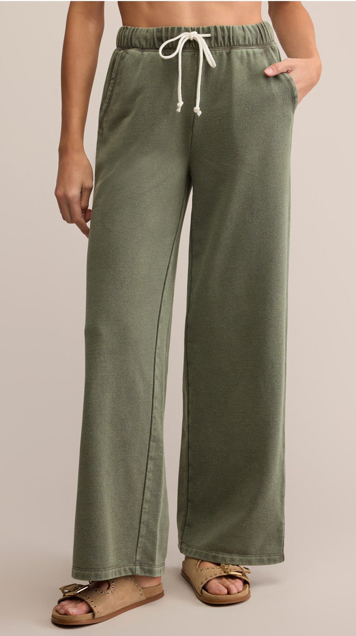 Hunter Knit Denim pant green - Z Supply