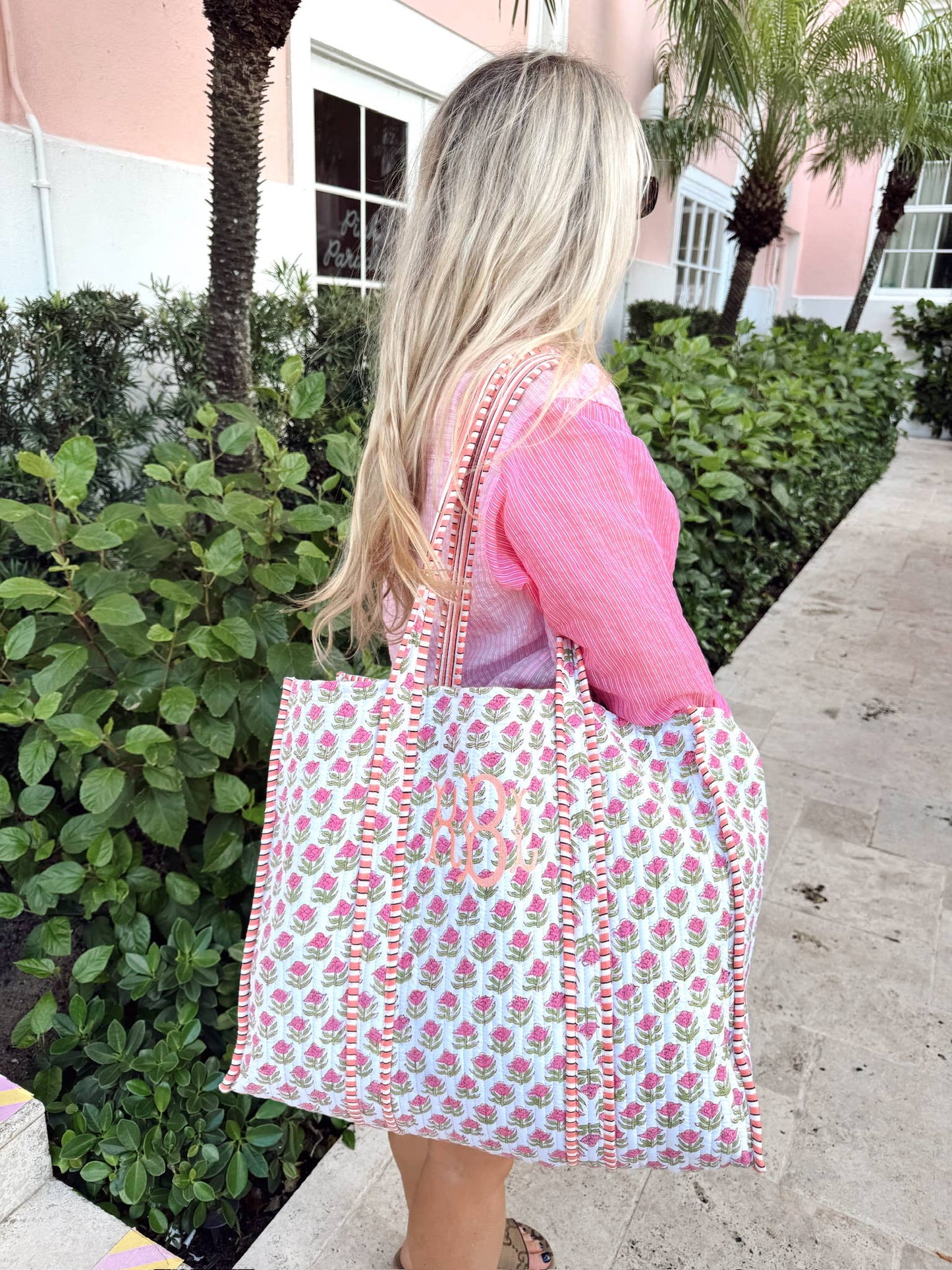 Quilted Block - Print Tote Bag