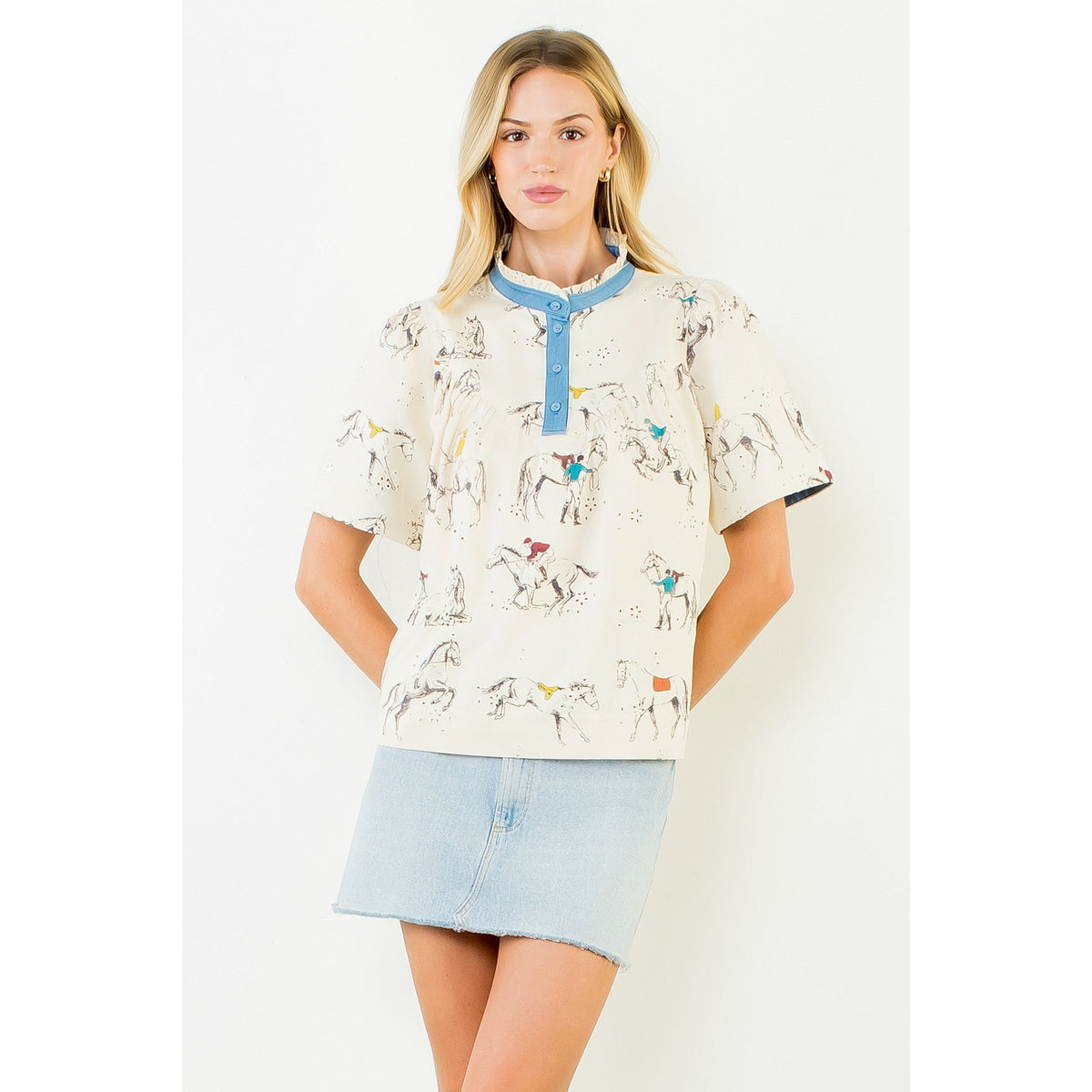 Horse print top