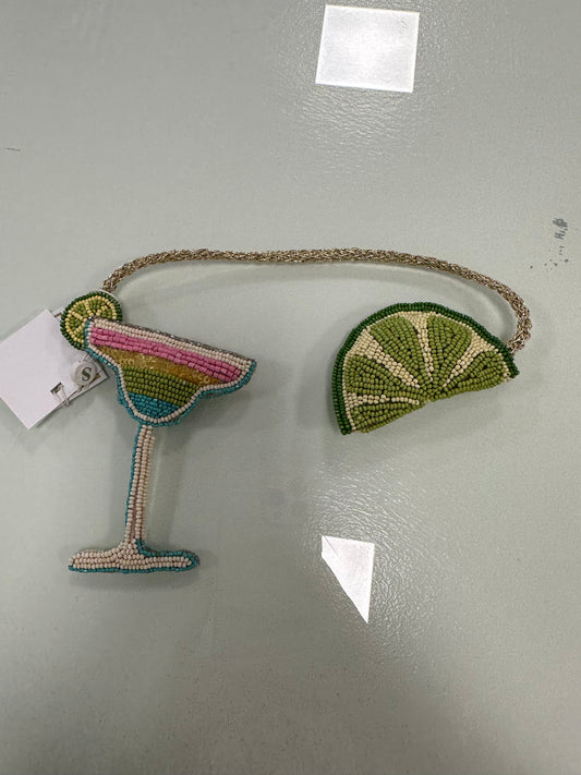LIME/MARGARITA BEADED BAG CHA