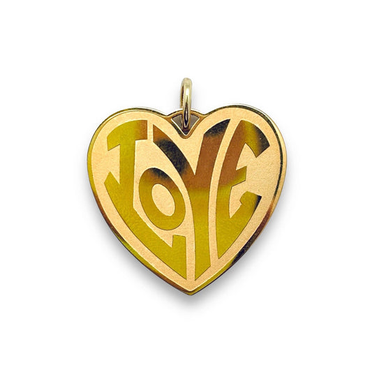 Love Heart Matte Pendant - S+D Charm BAR