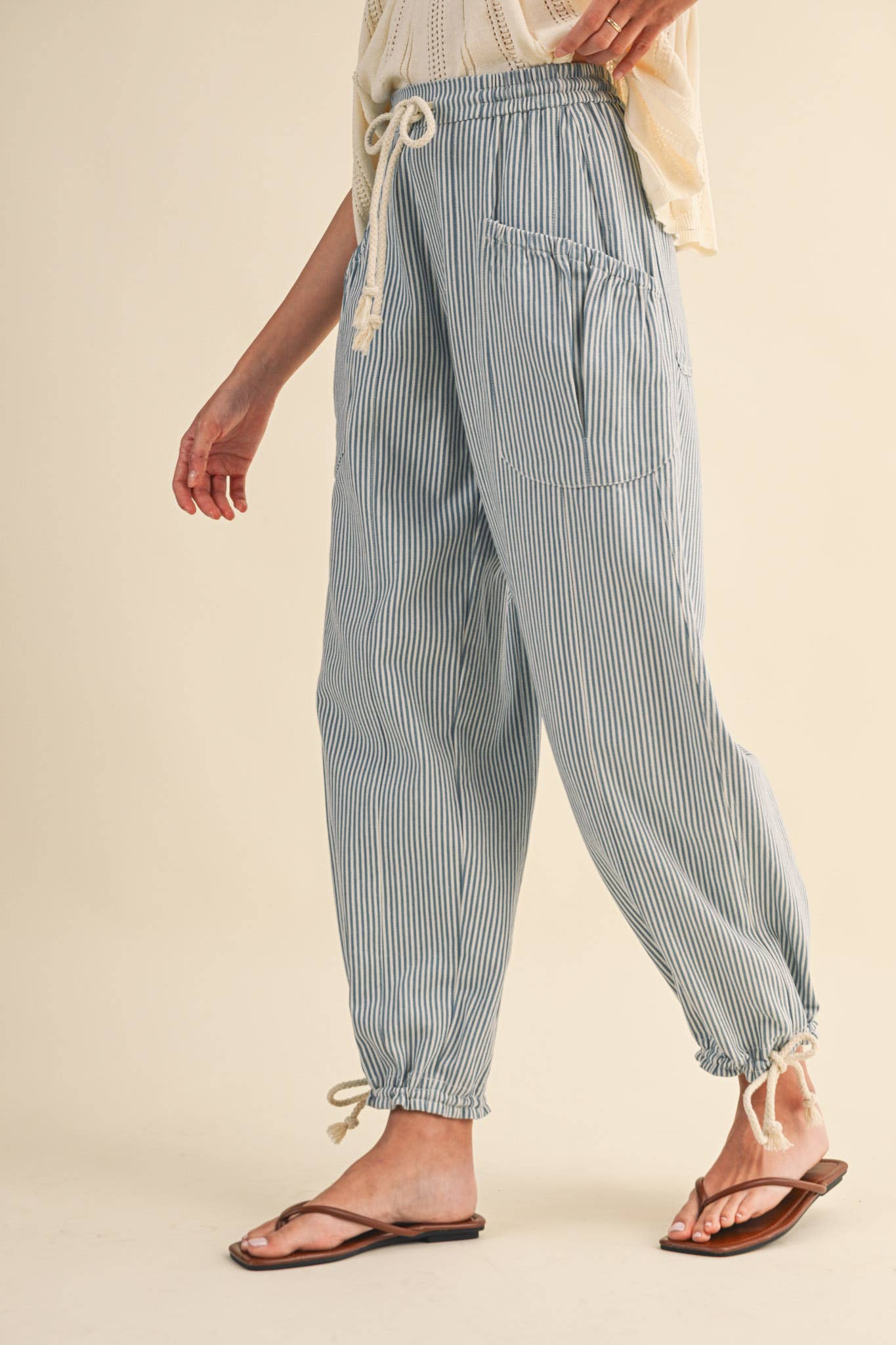 STRIPED PARACHUTE PANTS