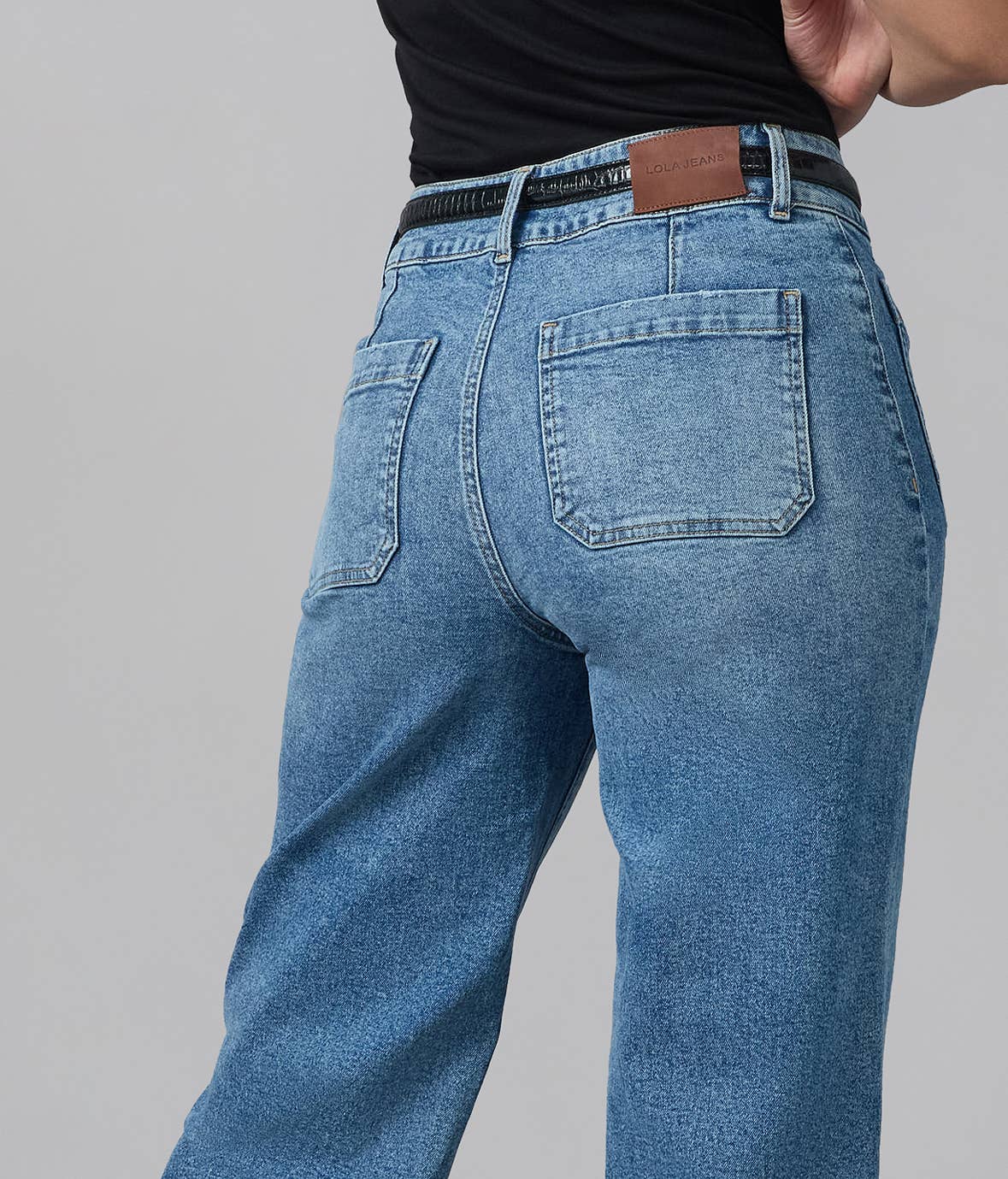 COLETTE-MDL High Rise Wide Leg Jeans 30" Inseam - Lola