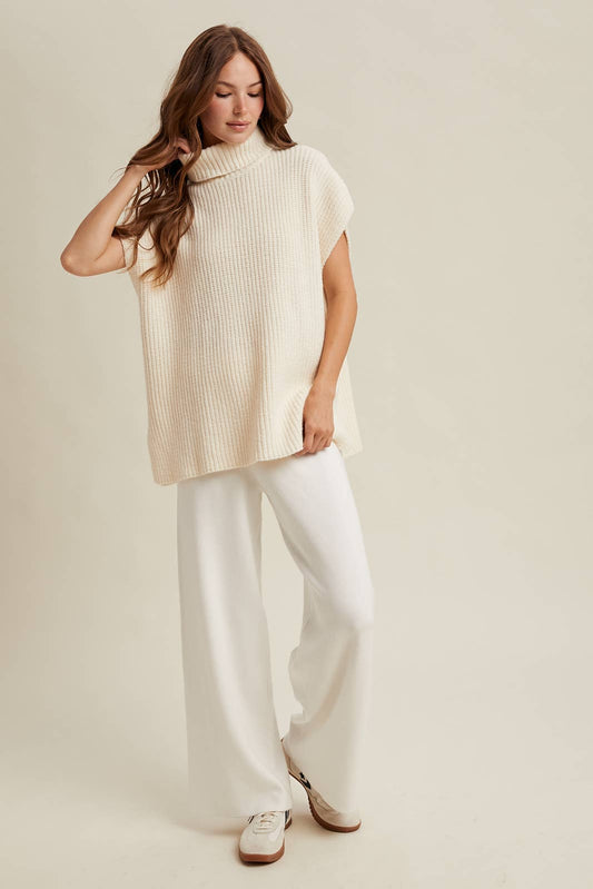TURTLE NECK SWEATER TOP AND PANTS SET