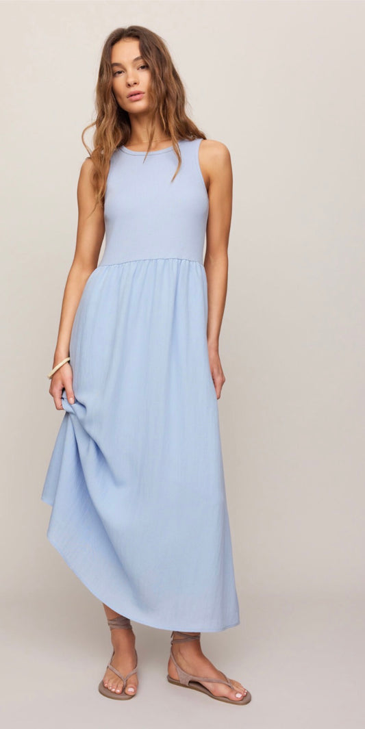 Charlotte Midi Dress Blue Light - Z Supply