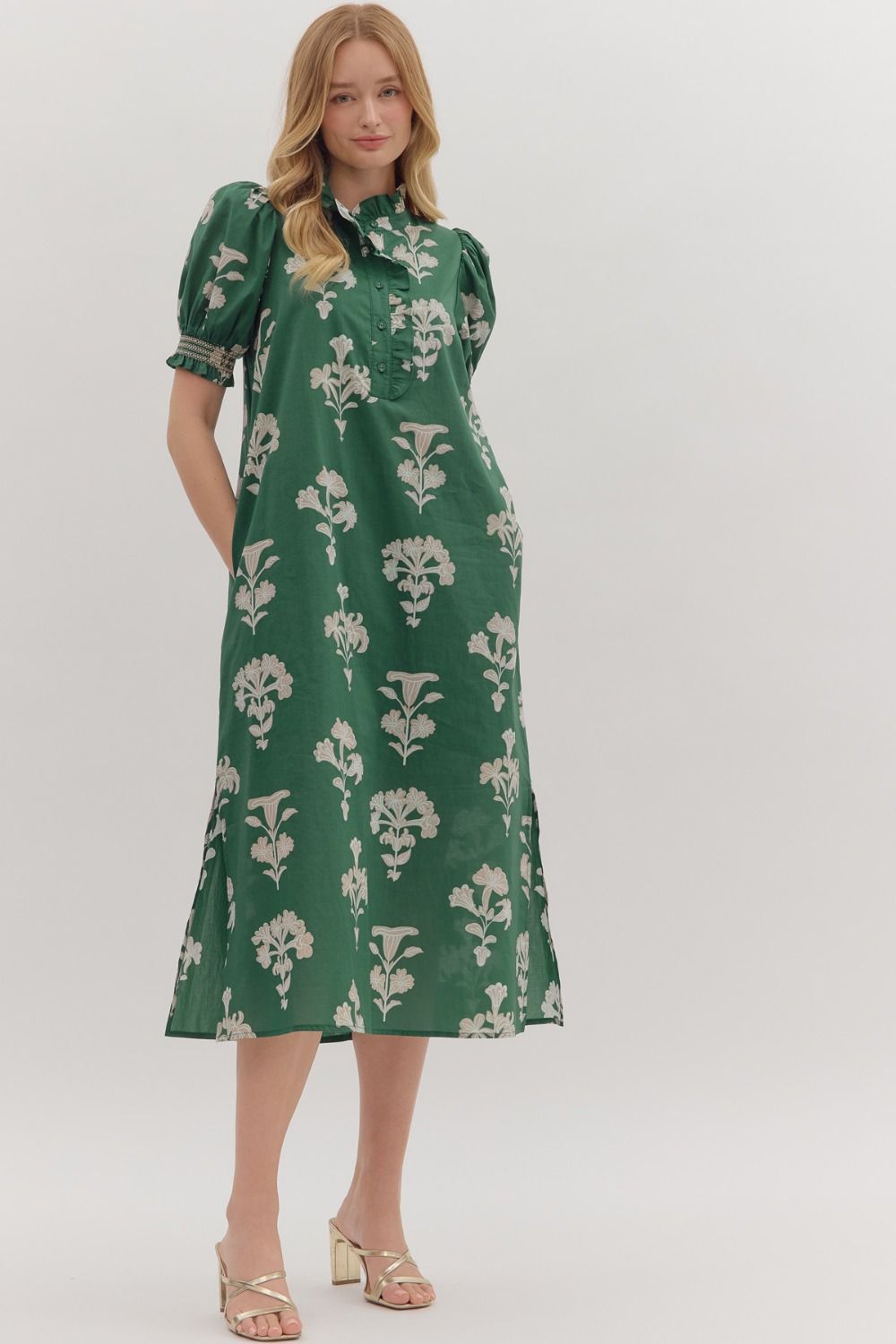 Charla midi dress - green