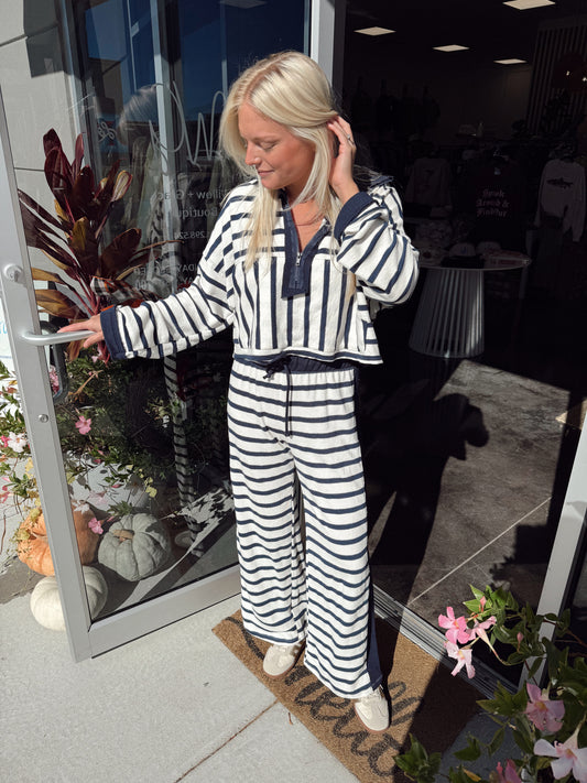 siera stripe pant set