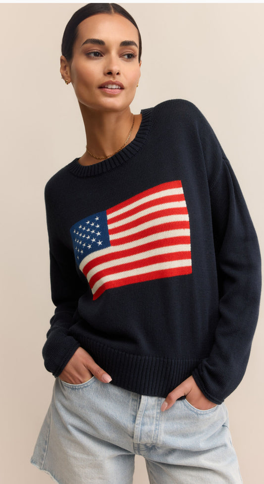 Sienna Patriot Sweater Eclipse - Z Supply