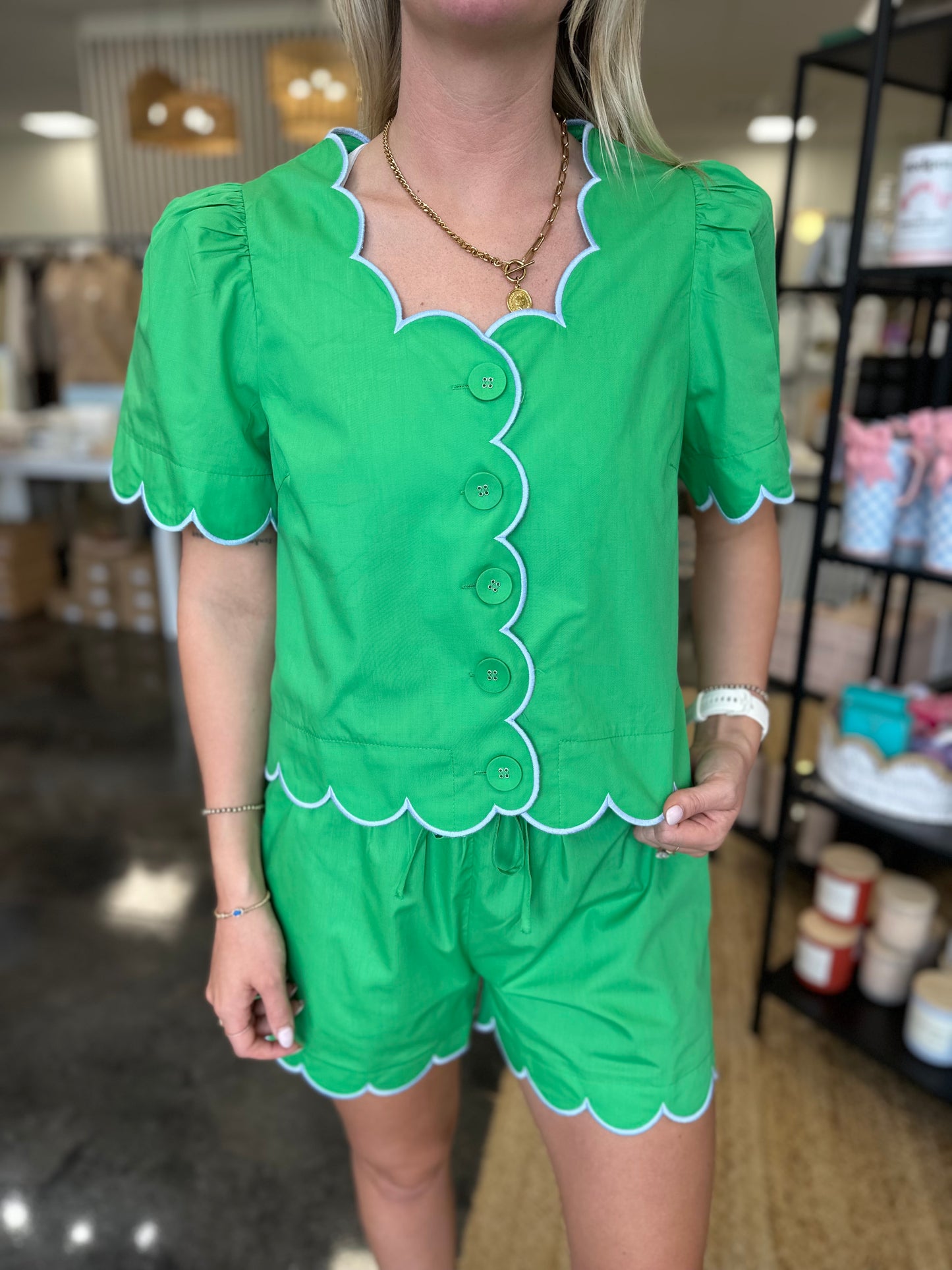 Dymo scalloped Short Set