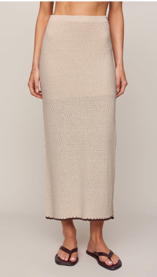 Yessenia Whipstitch Skirt Linen - Z Supply