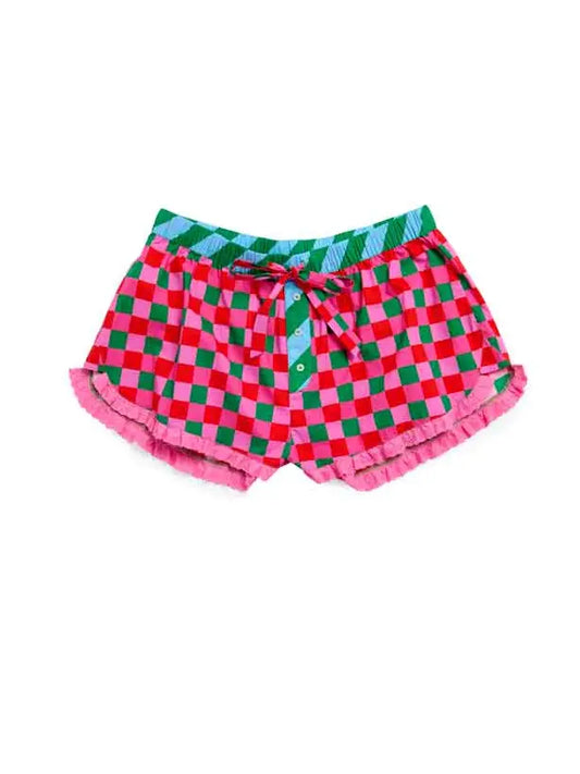 Checked boxer short