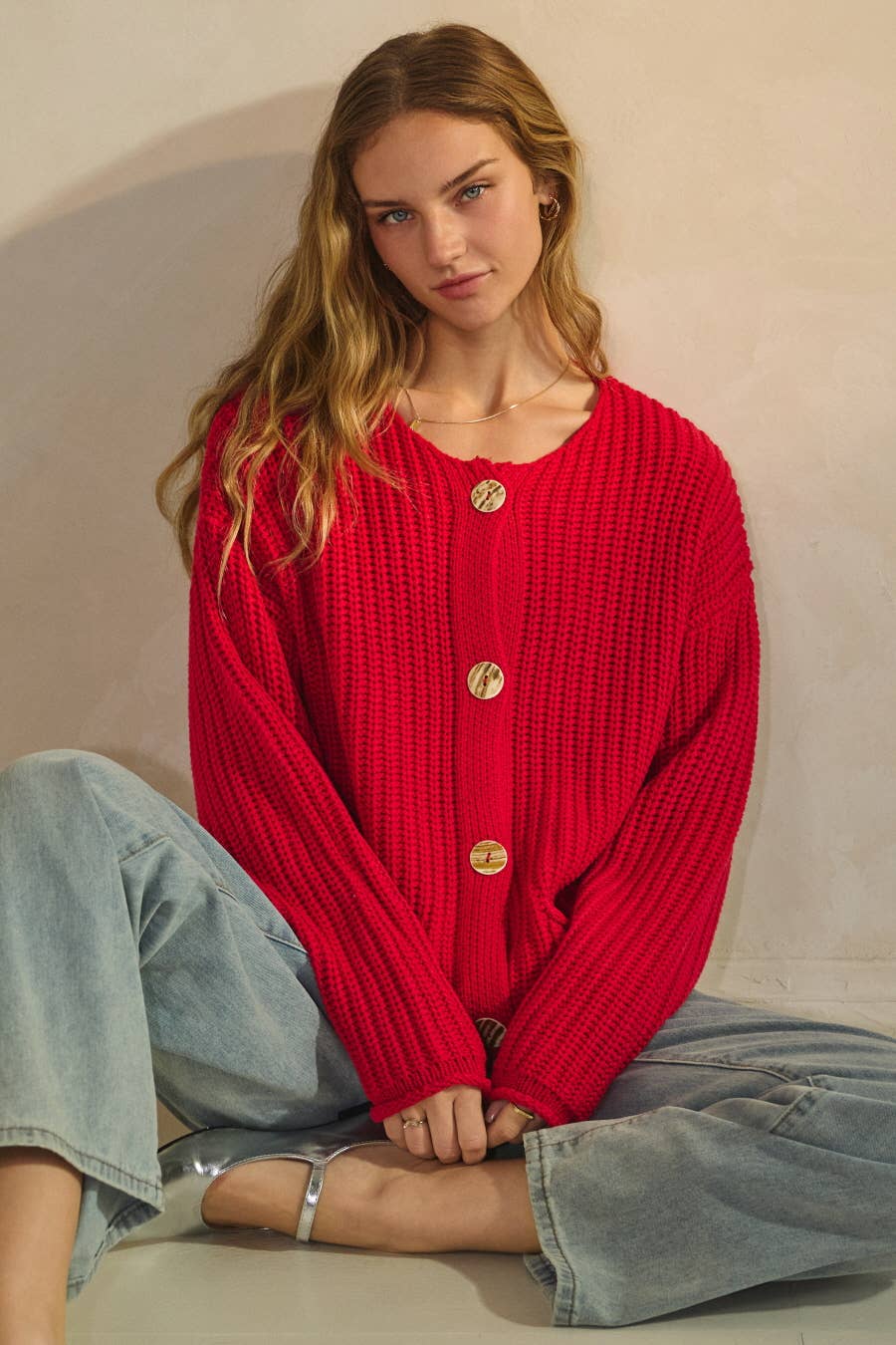 Knitted Long Sleeve Cardigan