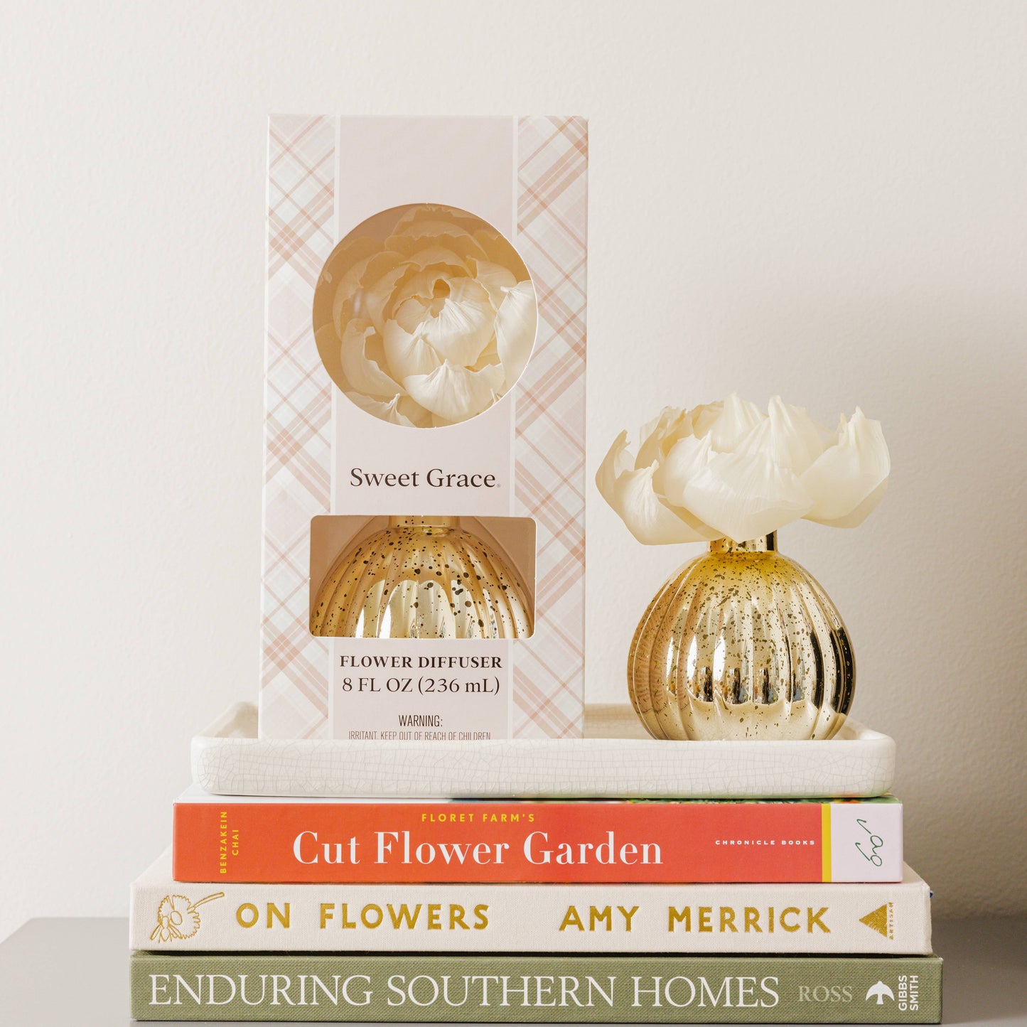Sweet Grace Plaid Flower Diffuser