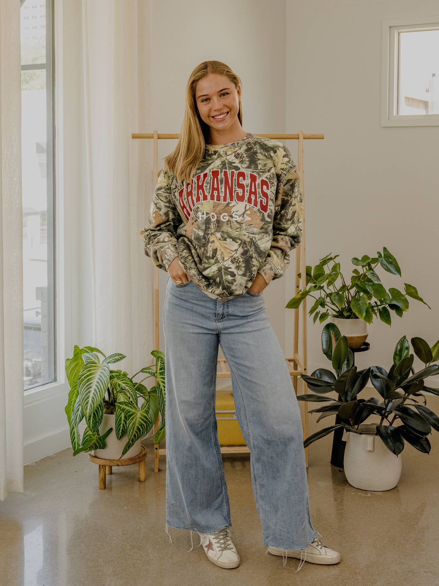 Arkansas Razorbacks Filled Gault Camo Sweatshirt