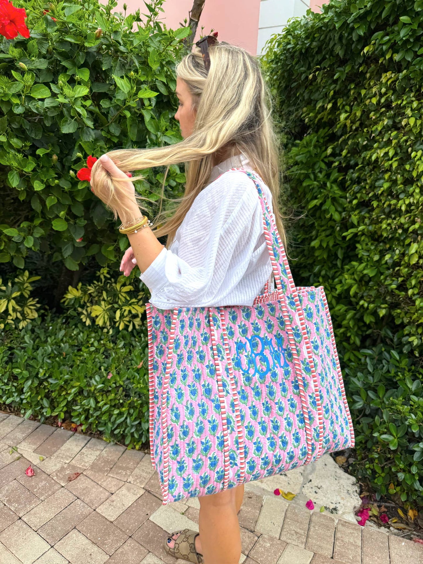 Quilted Block - Print Tote Bag