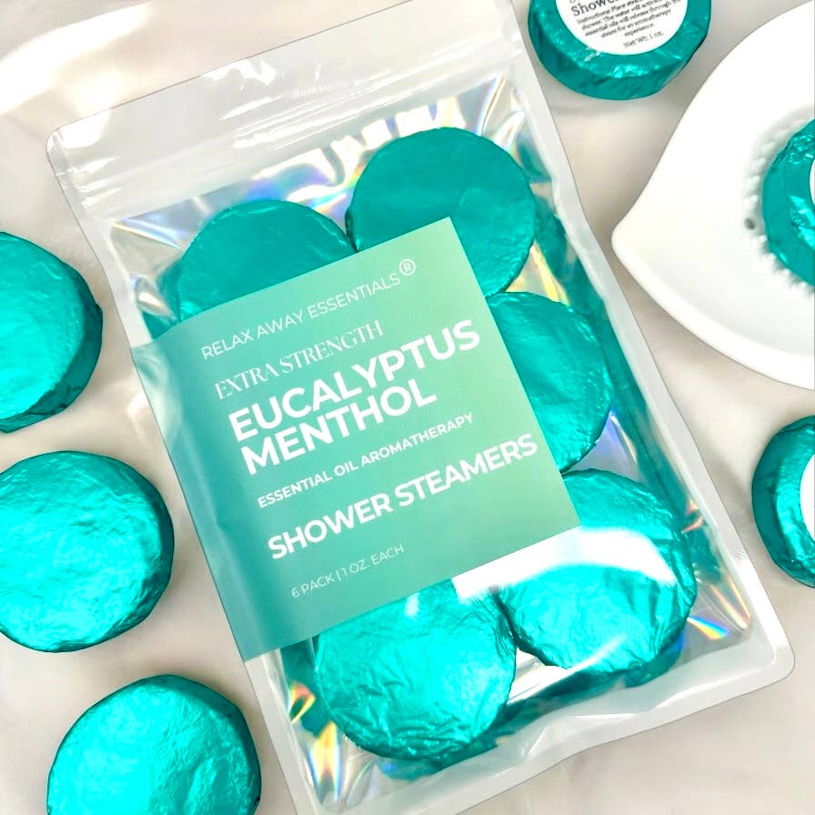 Eucalyptus Menthol Shower Steamers 6 Pack - Made in USA
