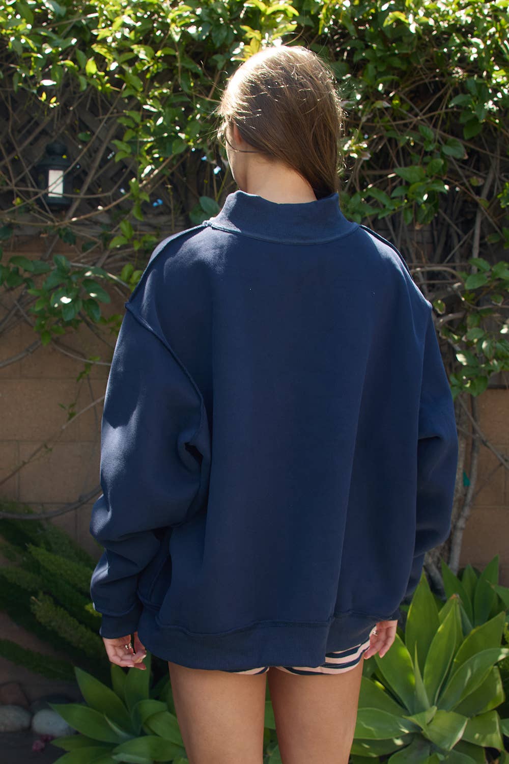 'Lucky & Mallard' Mock-Neck Sweatshirt