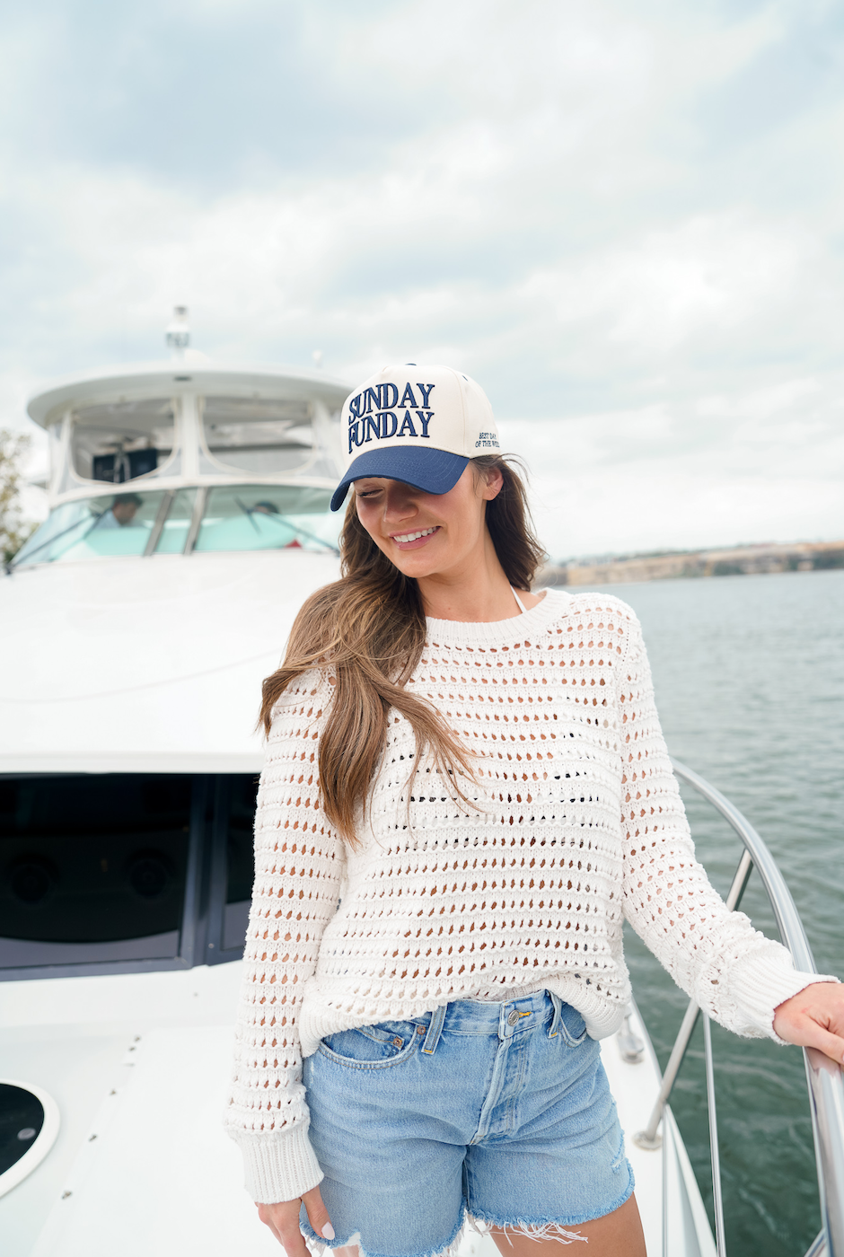Sunday Funday - Navy Vintage Trucker Hat