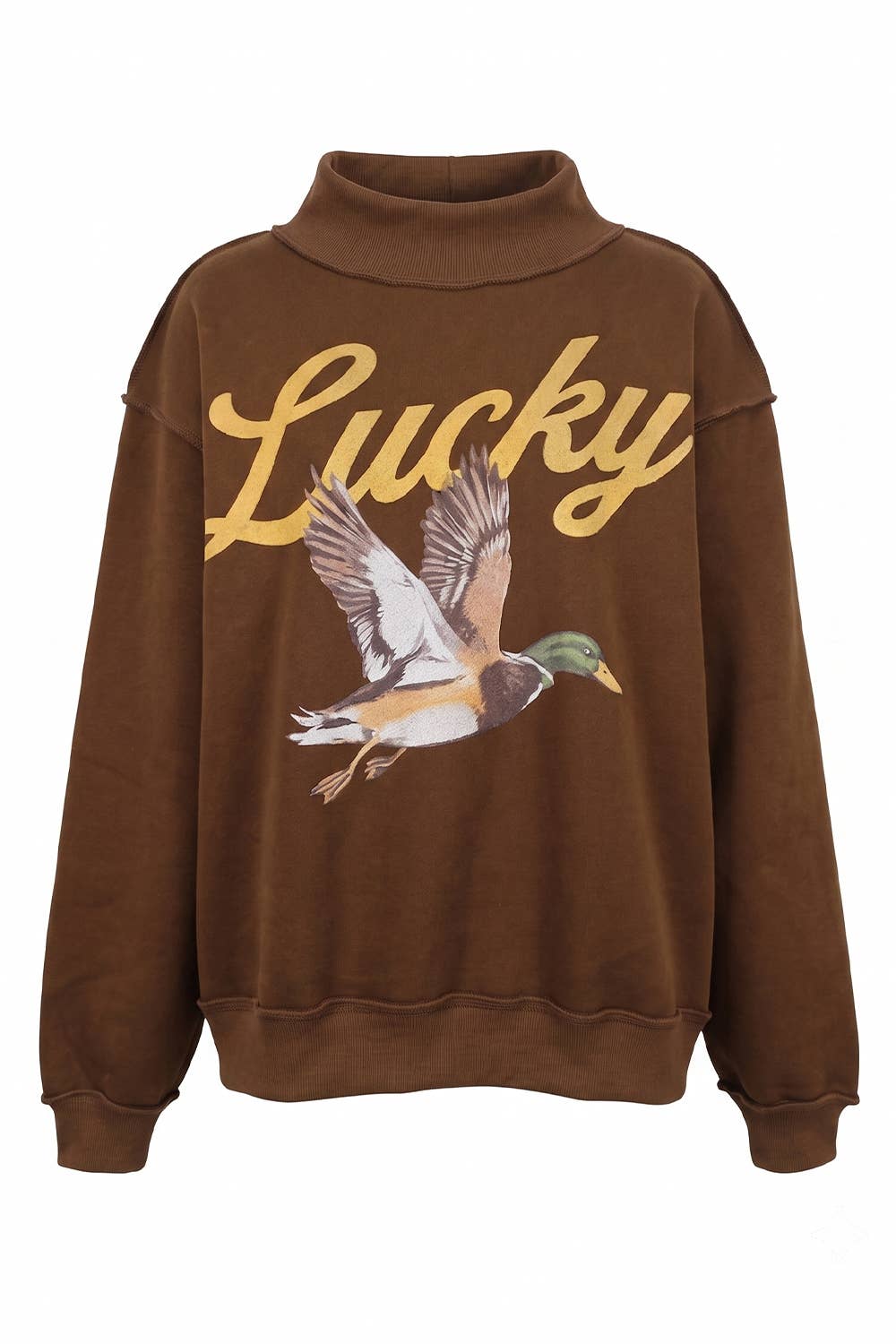 'Lucky & Mallard' Mock-Neck Sweatshirt