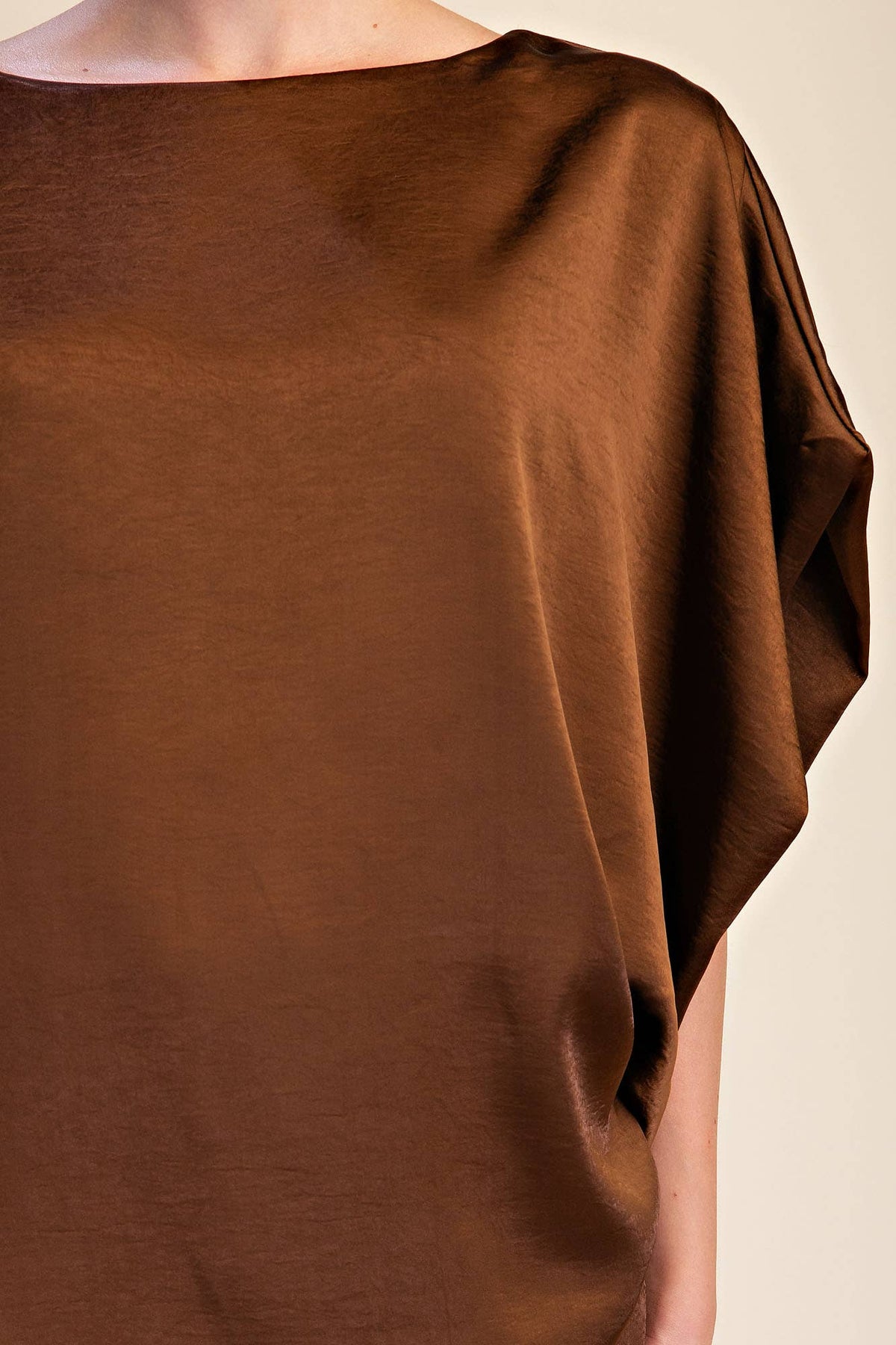 Drop Shoulder Flowy Wide Sleeve Oversized Top