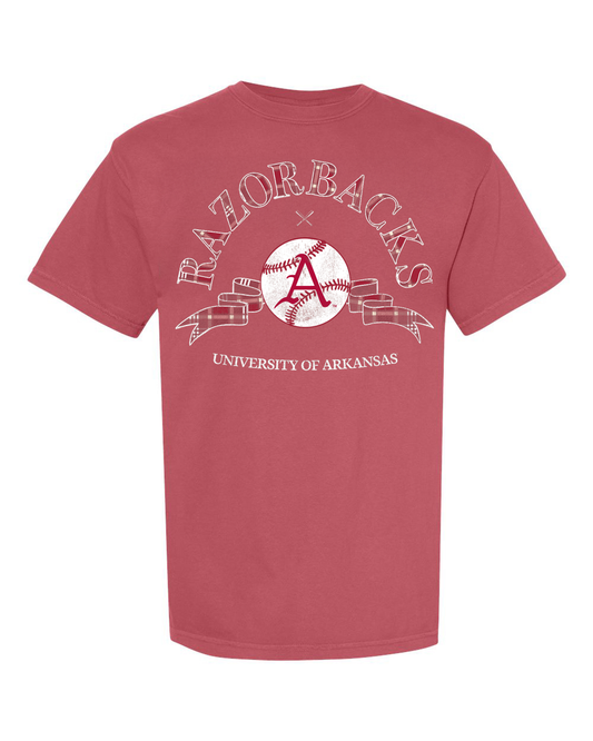 Arkansas Razorbacks Heritage Baseball Cardinal CC Tee