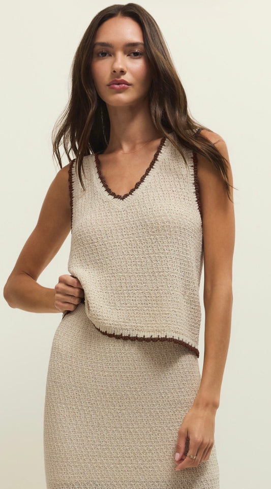 Yessenia Whipstitch Tank Linen - Z Supply