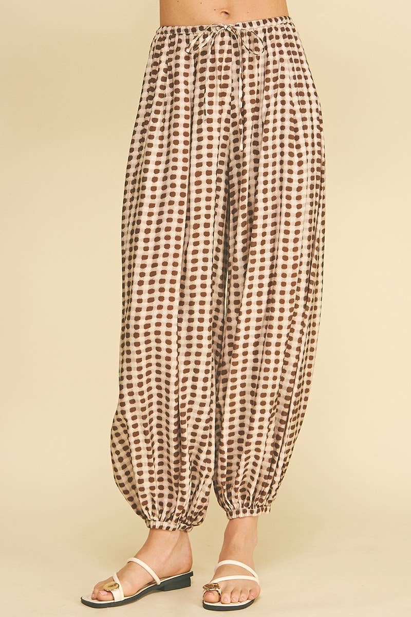 GEO DOT PRINT HAREM PANT