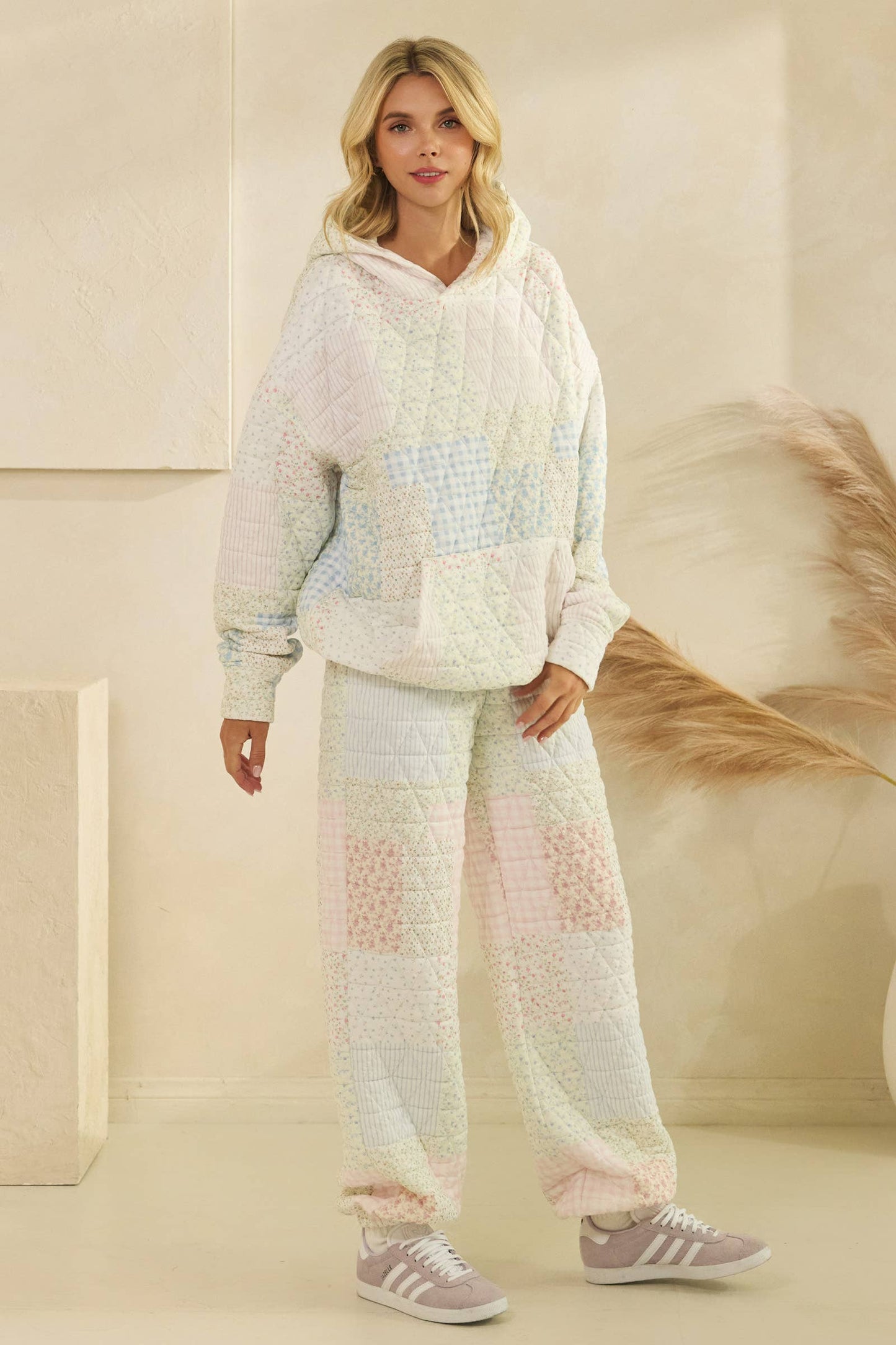 Floral textured oversized Hoodie