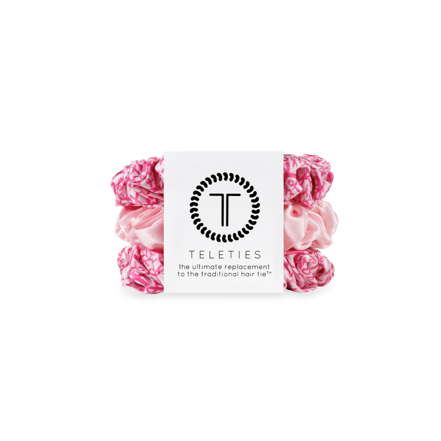 Silk Hair Scrunchies | Small | Pink Ribbon Power