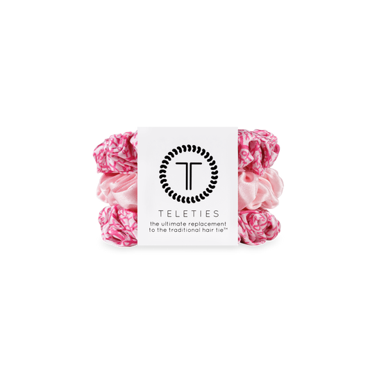 Silk Hair Scrunchies | Small | Pink Ribbon Power