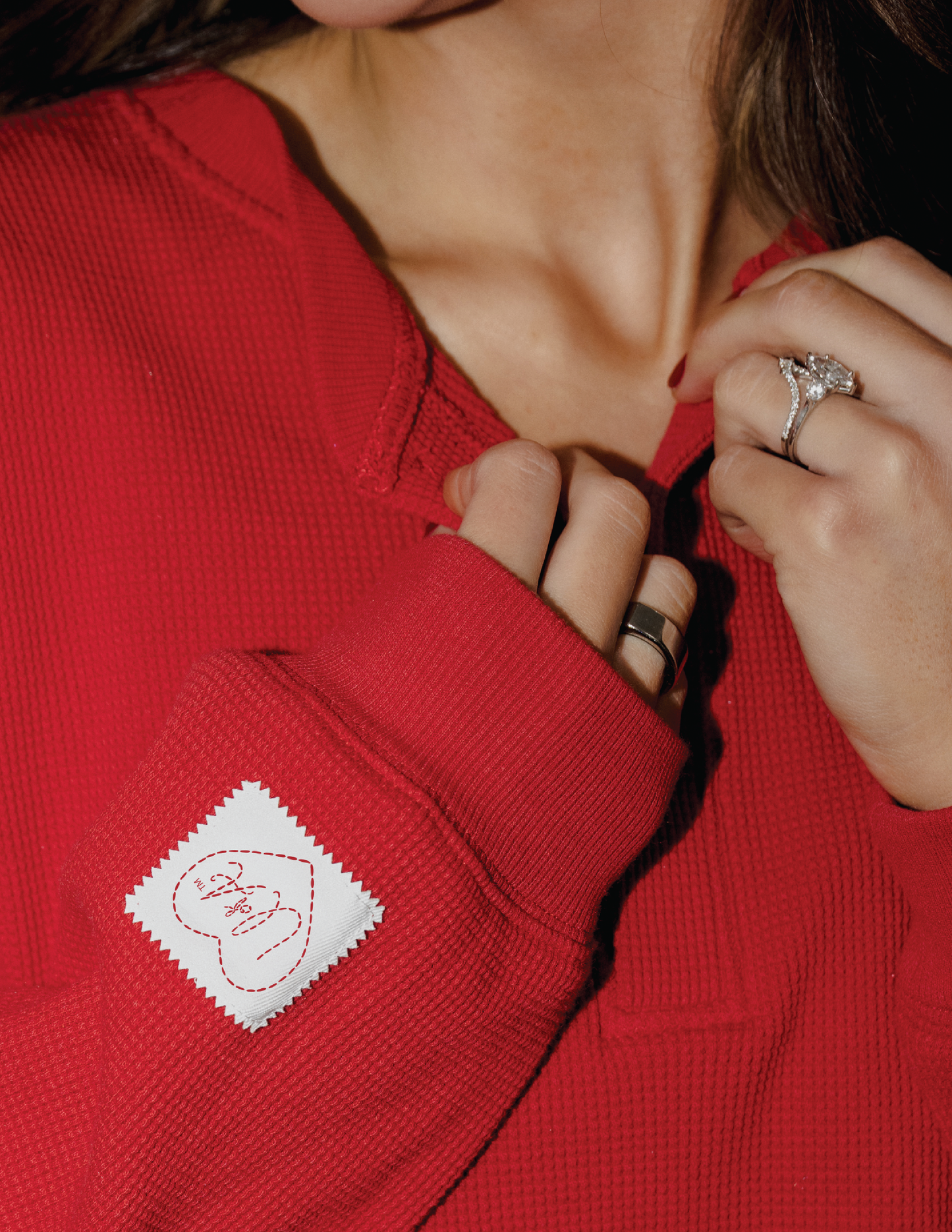 Arkansas Razorbacks Stitched Red Signature Waffle Top