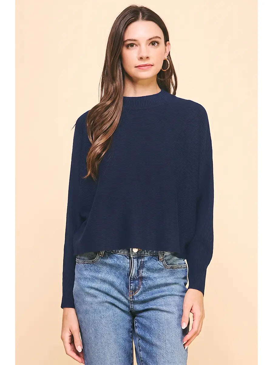 Dolman sleeve sweater top (4 colors)